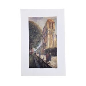 Joseph Dawley "Norte Dame” Signed & Numbered Lithograph Print 448/500 25”X17”